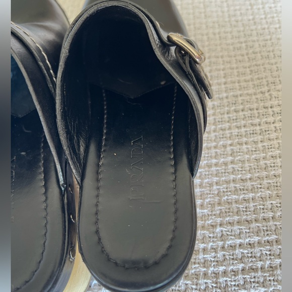 Prada Black Leather Clogs Size 38.5 (US 8) - Picture 4 of 9